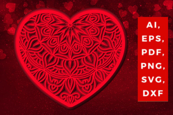 Download Layered 3D Valentine Hearts Design SVG, - Premium Resources