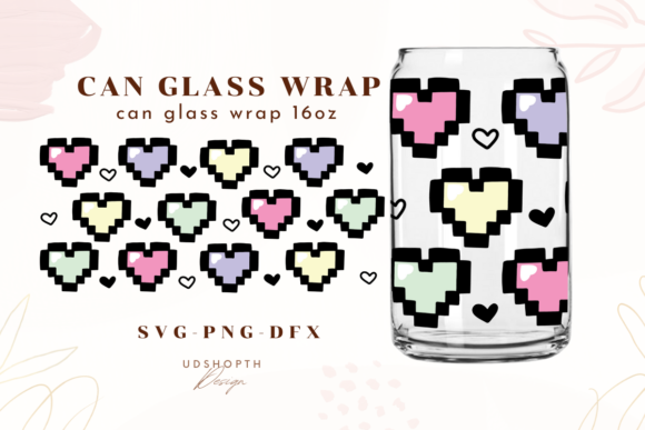 Download Valentine Hearts Svg Wrap Libbey Glass - Premium Resources