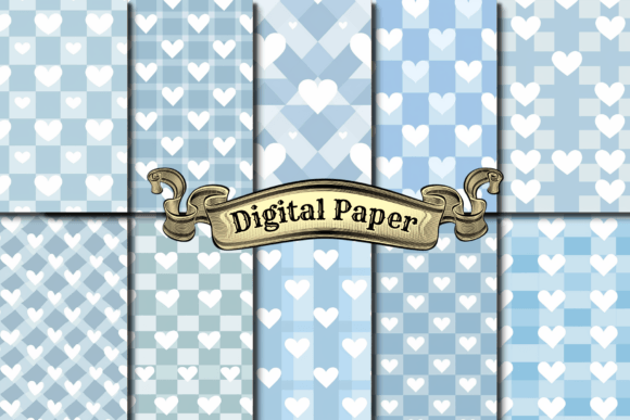 Download Vintage Valentine Hearts Digital Paper - Valentine hearts Collection