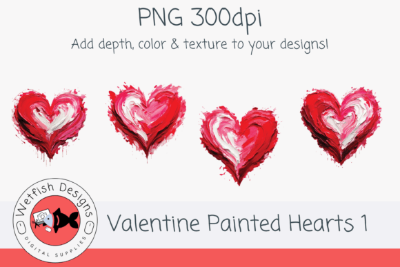 Download Painted Valentine Hearts 1 - Valentine hearts Collection